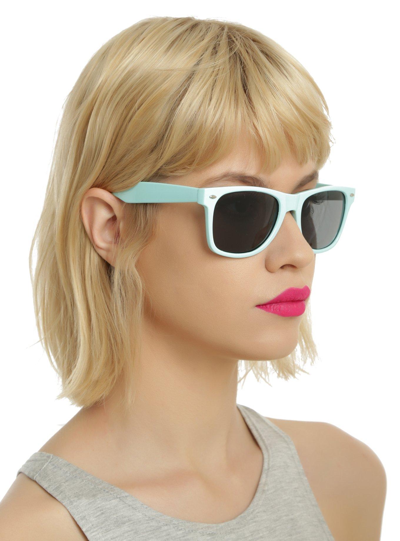 Mint Smoke Lens Retro Sunglasses, , hi-res