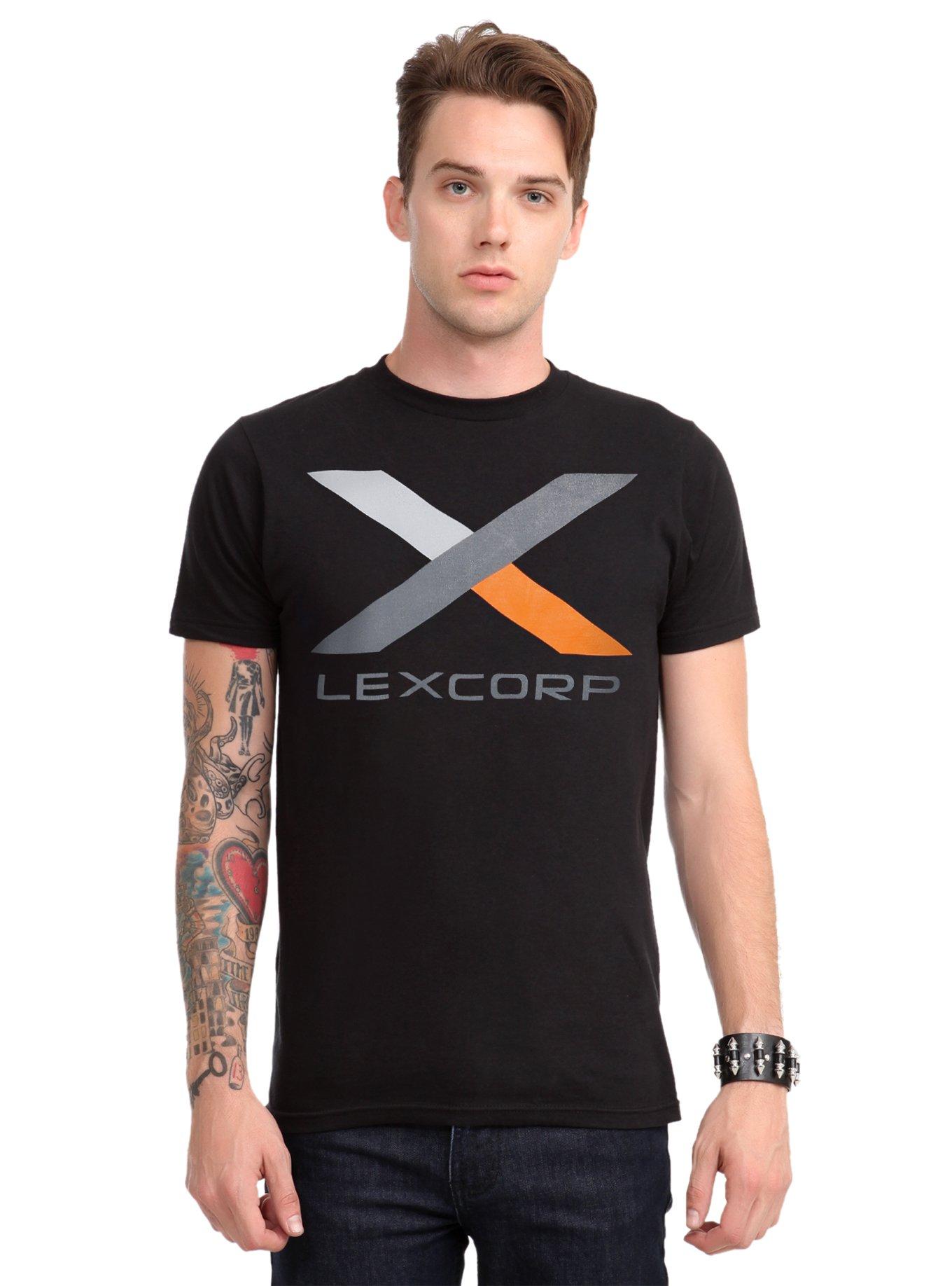 DC Comics Batman V Superman: Dawn Of Justice LexCorp Logo T-Shirt, BLACK, hi-res