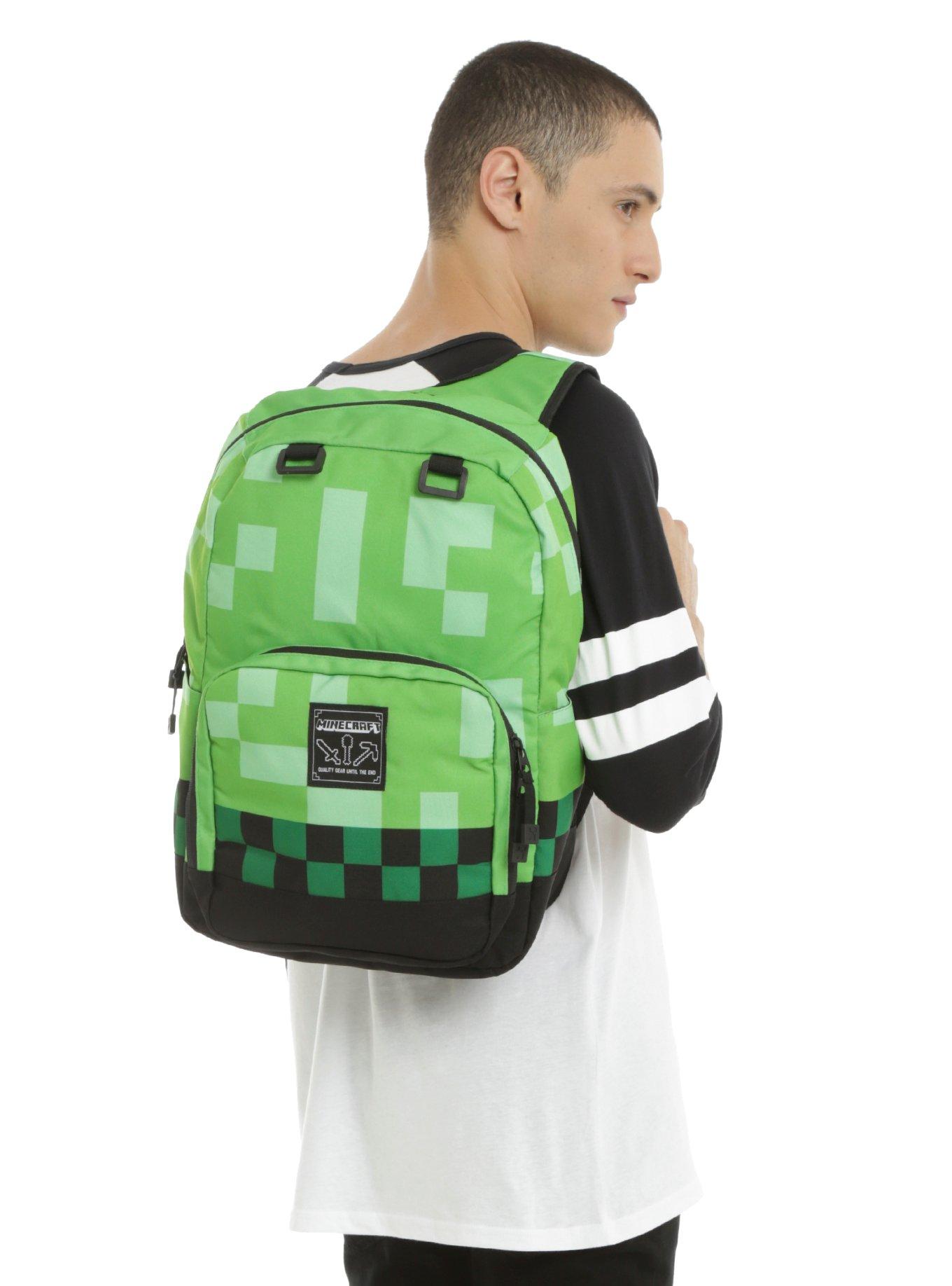 Minecraft Green Creeper Backpack