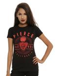 Pierce The Veil Sacred Heart Logo Girls T-Shirt, BLACK, hi-res