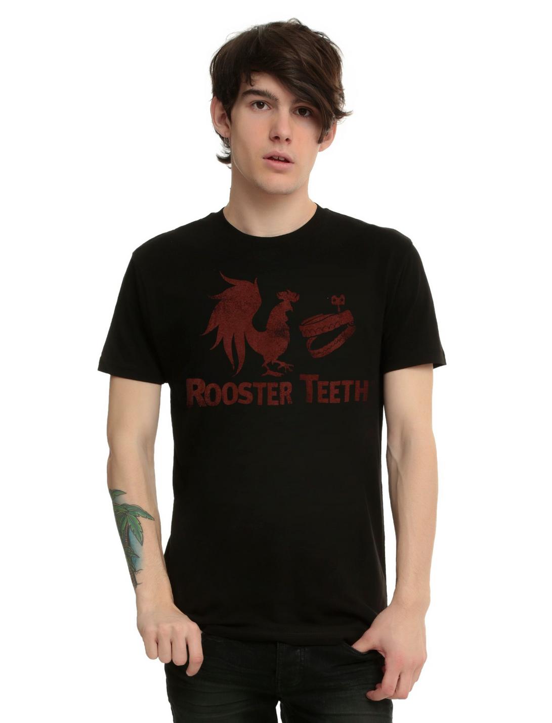 Rooster Teeth Logo T-Shirt, BLACK, hi-res