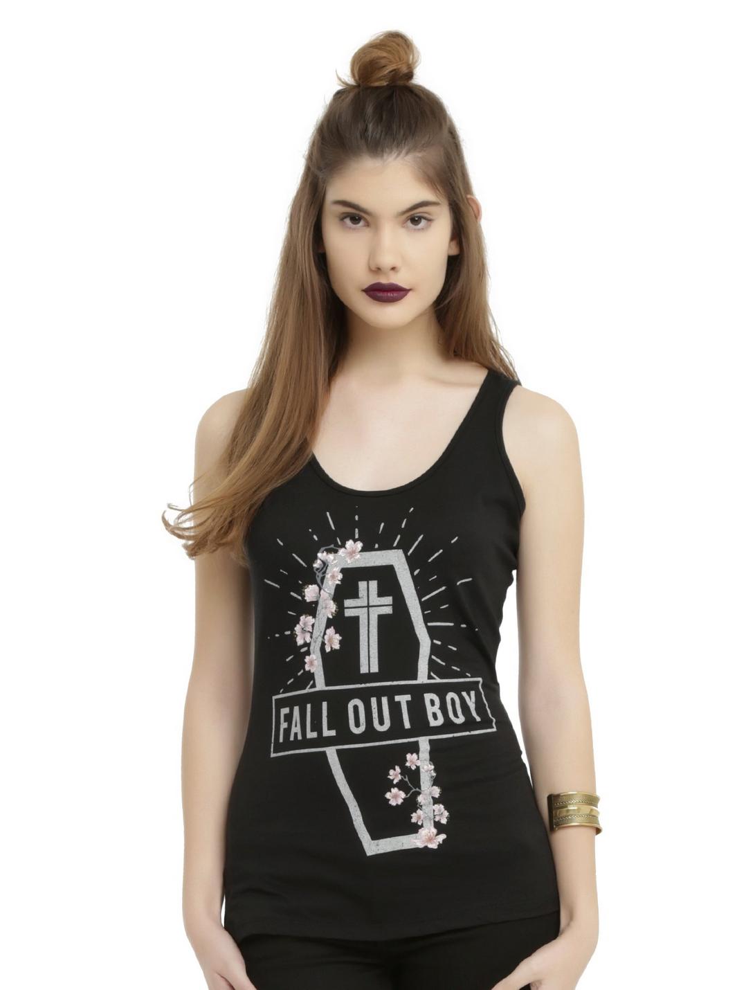Fall Out Boy Coffin Strap Girls Tank Top, BLACK, hi-res