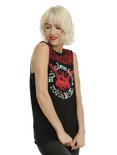 My Chemical Romance Angel Rose Girls Muscle Top, BLACK, hi-res