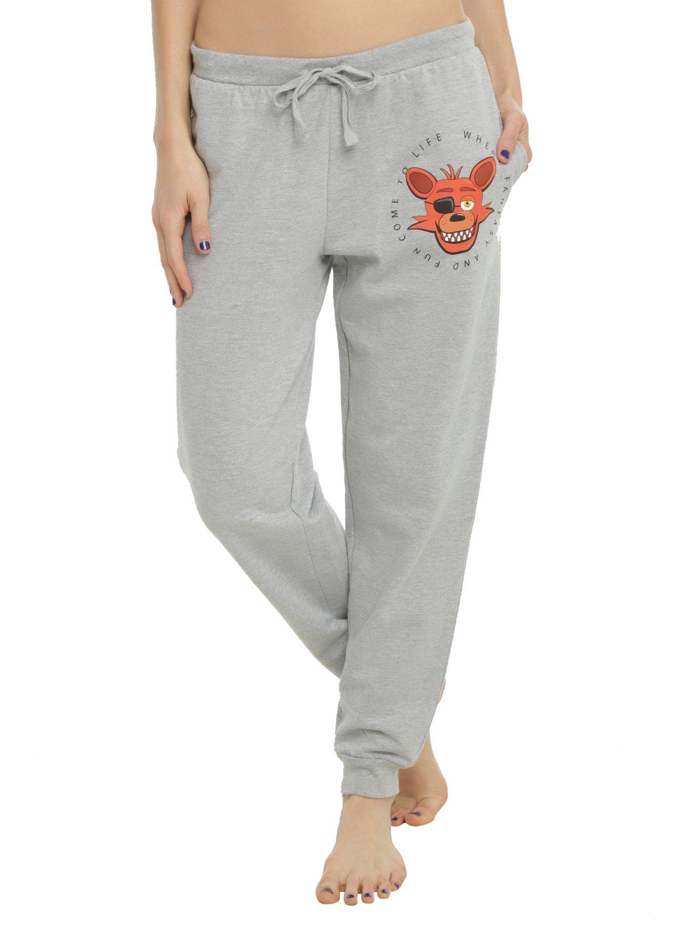 Five Nights At Freddy's Foxy Girls Jogger Pants, GREY, hi-res