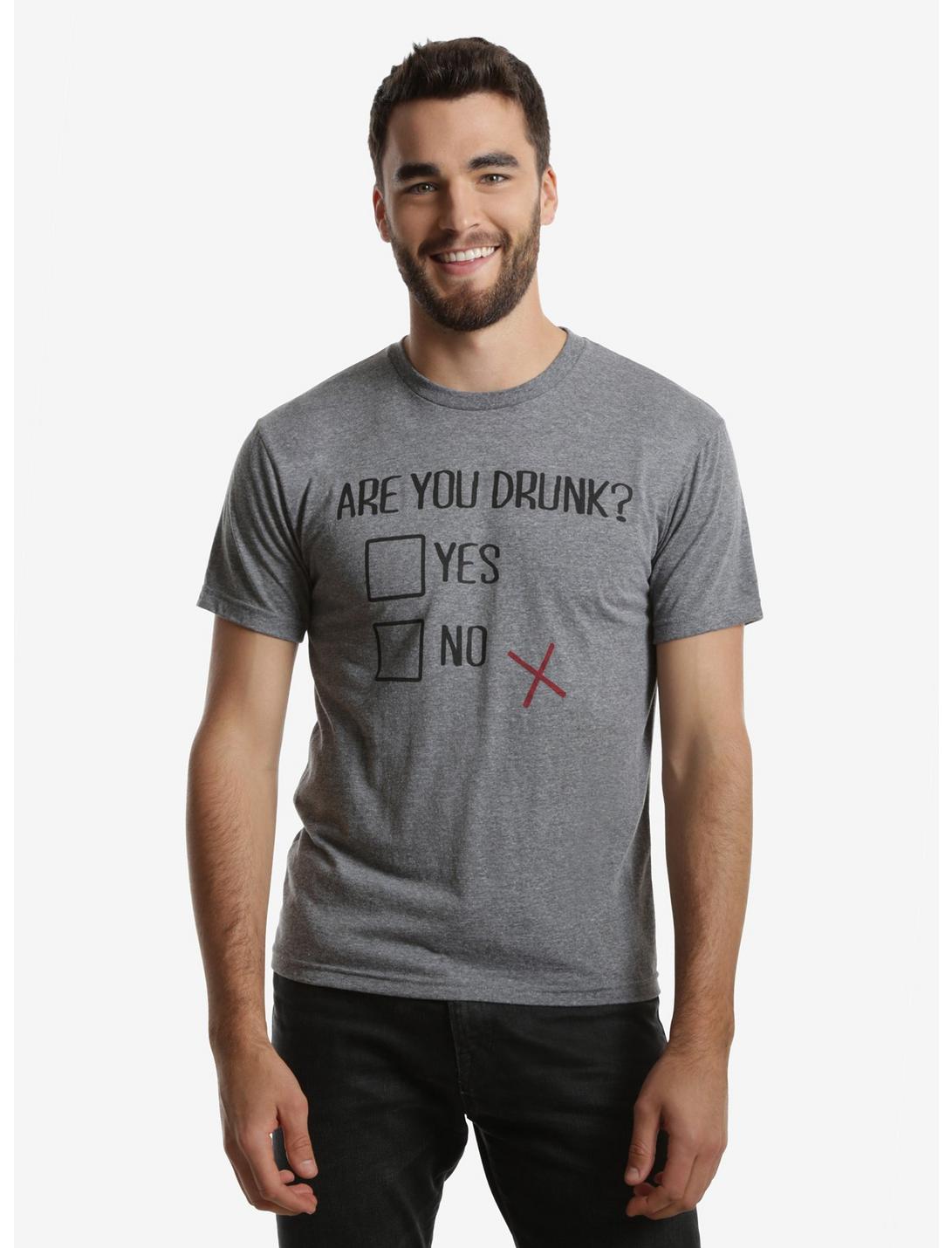 Are You Drunk Checkbox T-Shirt, HEATHER GREY, hi-res