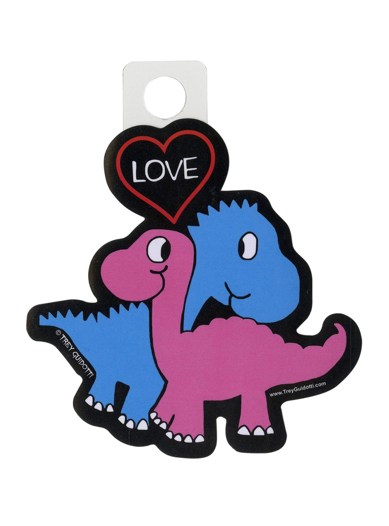 Dino Love Sticker, , hi-res