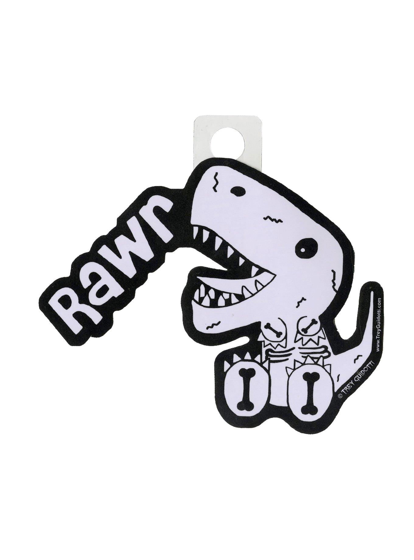 Dinosaur Skeleton Rawr Sticker, , hi-res