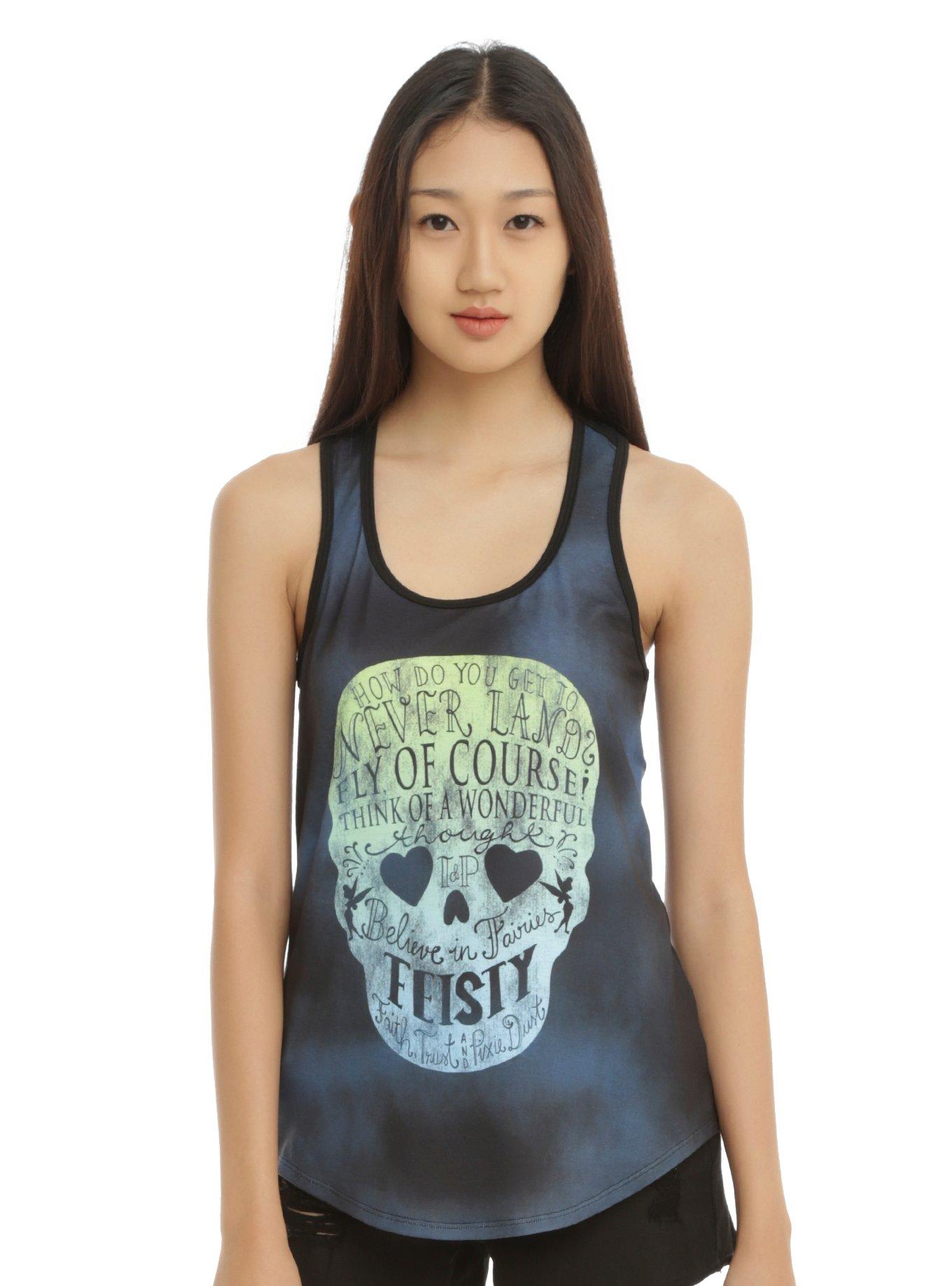 Disney Peter Pan Neverland Skull Girls Tank Top, BLUE/BLACK, hi-res