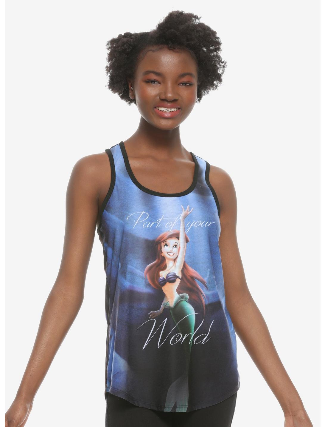 Disney The Little Mermaid Ariel & Ursula Sublimation Girls Tank Top, BLACK, hi-res