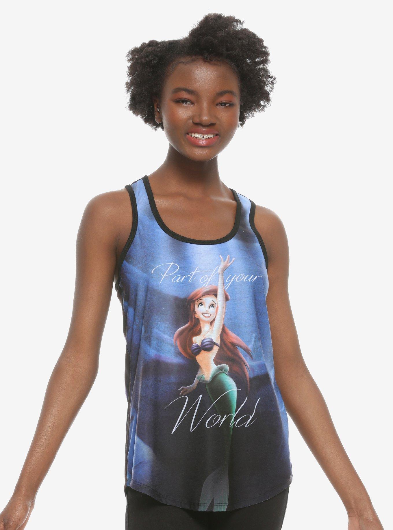 Junior's Disney Princesses Artistic Bad Girl Racerback Tank Top