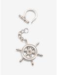 Nautical Wheel Brass Key Chain, , hi-res