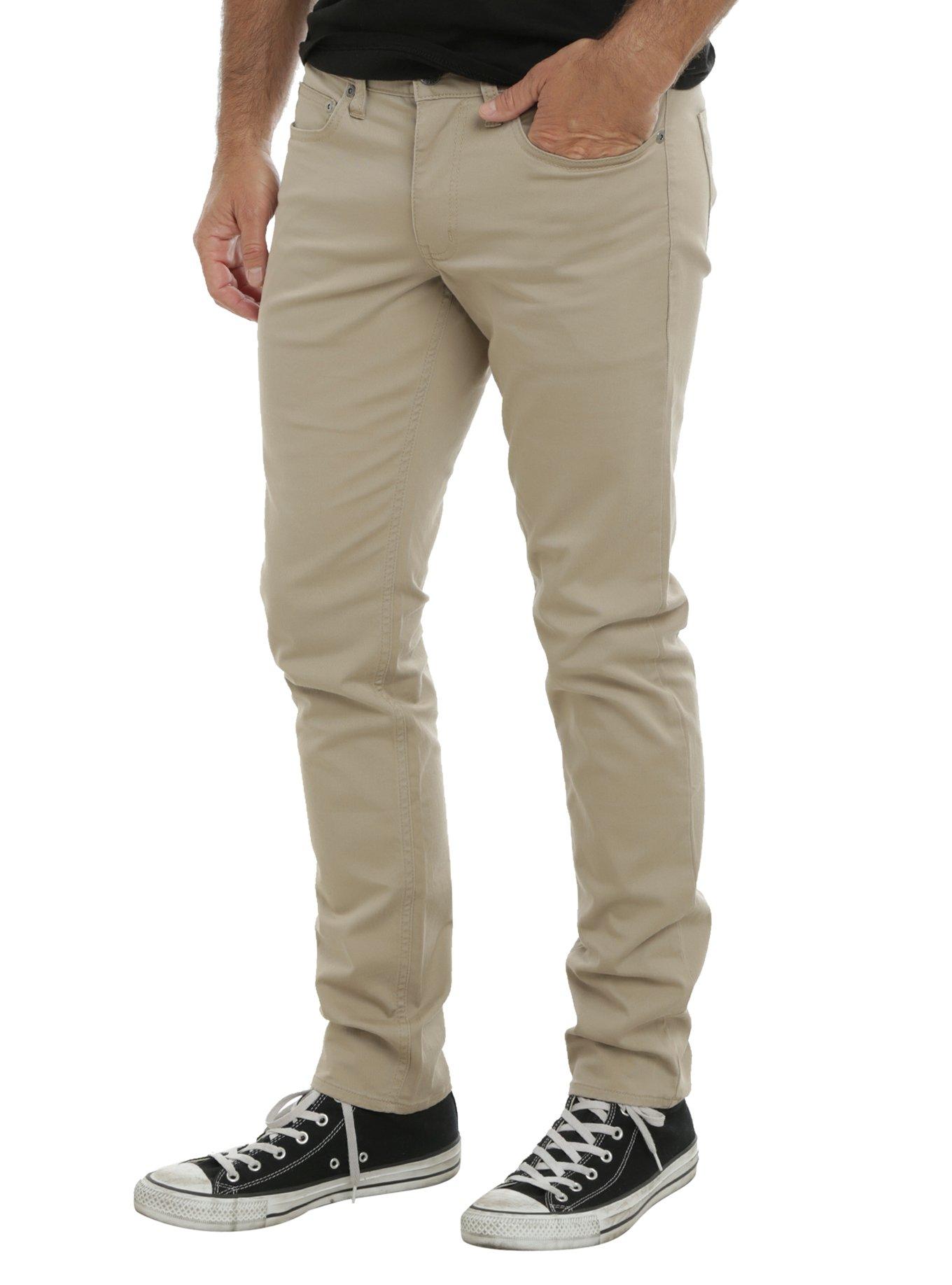 XXX RUDE Khaki 32 Inch Inseam Skinny Chinos | Hot Topic