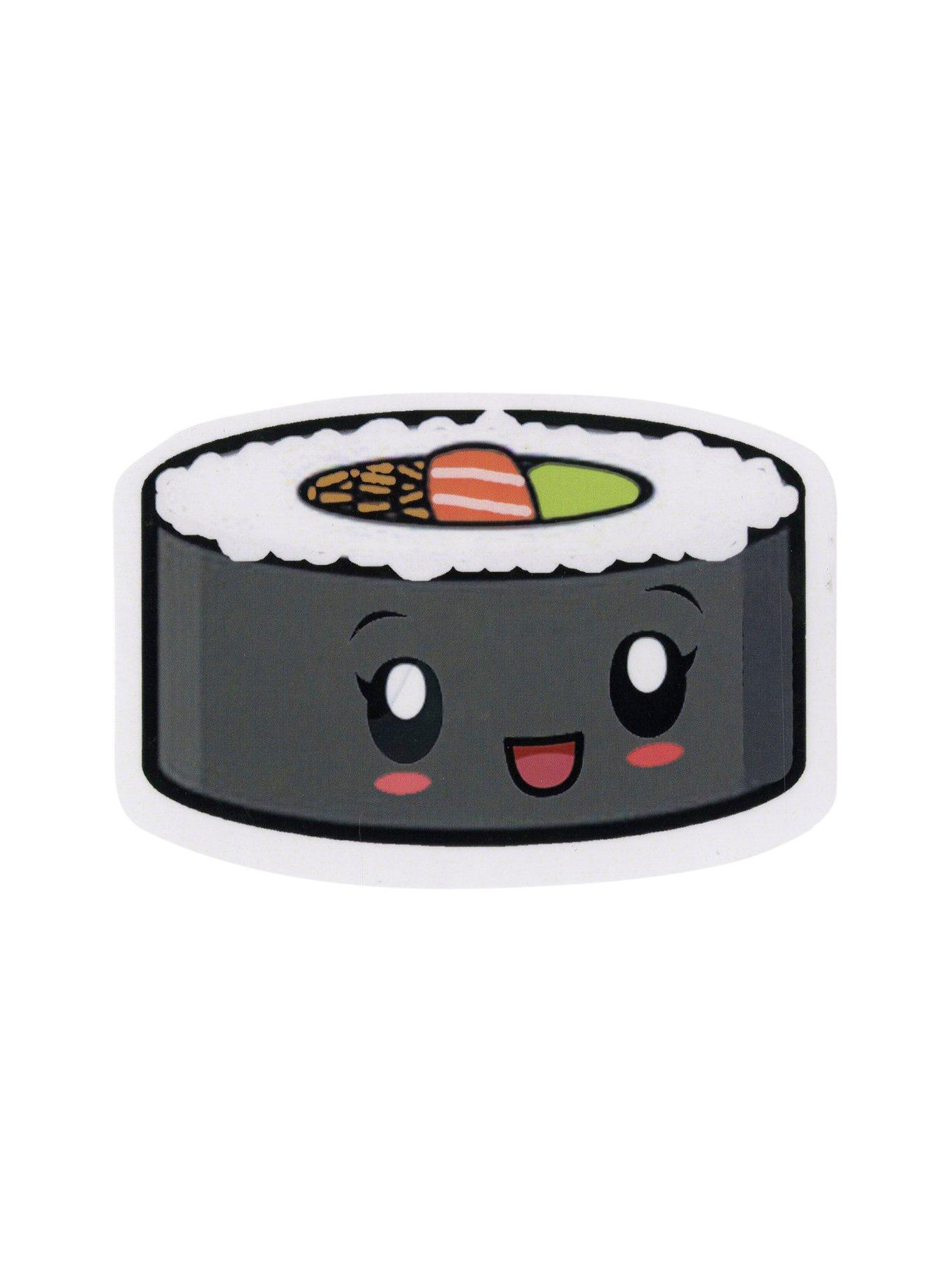 Happy Sushi Roll Sticker, , hi-res