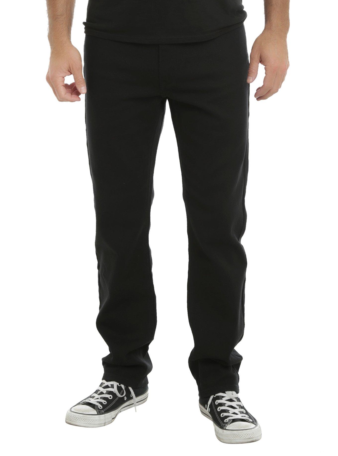 XXX RUDE 32 Inch Inseam Black Slim Straight Jeans, BLACK, hi-res