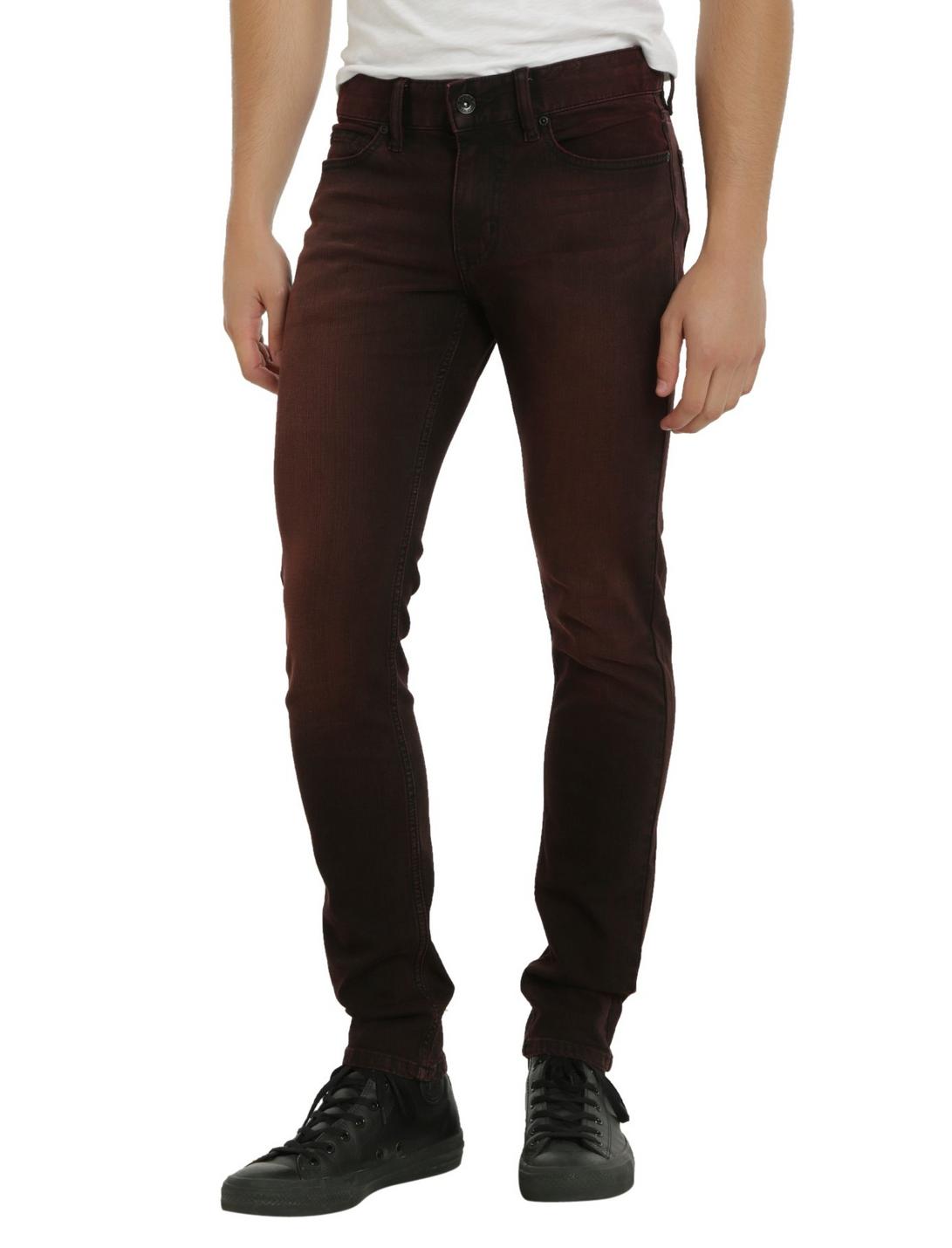 XXX RUDE Red Wash Skinny Jeans, , hi-res