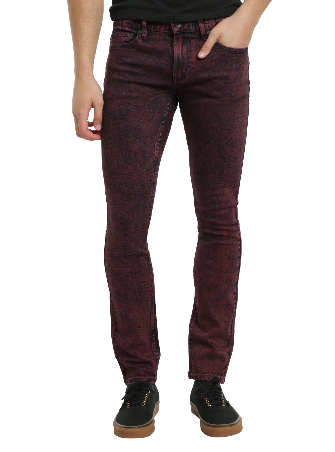 XXX RUDE Red Overdye Super Skinny Jeans, , hi-res