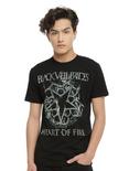 Black Veil Brides Heart Of Fire Logo T-Shirt, BLACK, hi-res