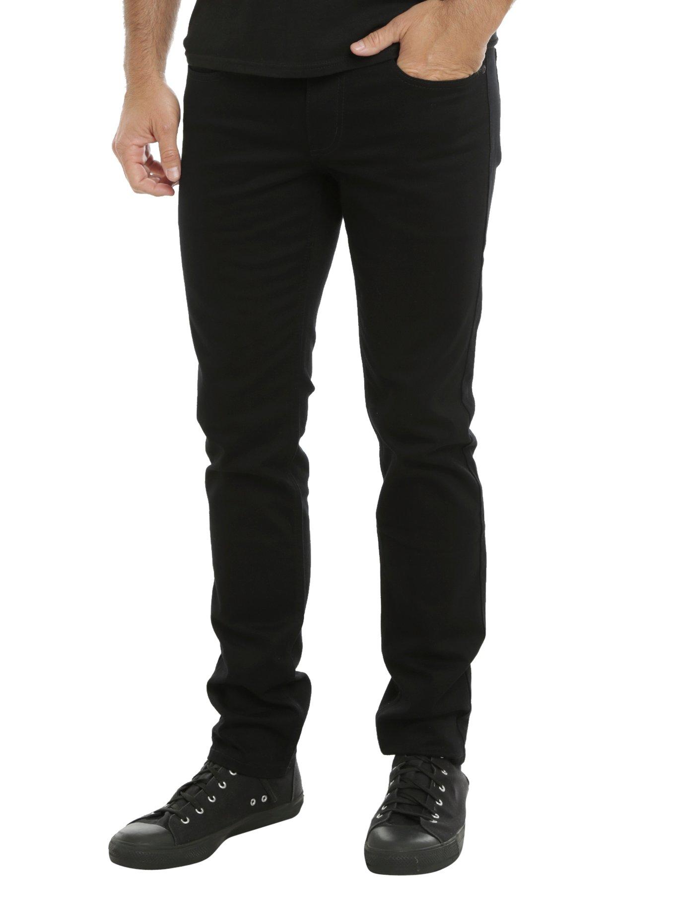 XXX RUDE 30 Inch Inseam Black Skinny Jeans, BLACK, hi-res