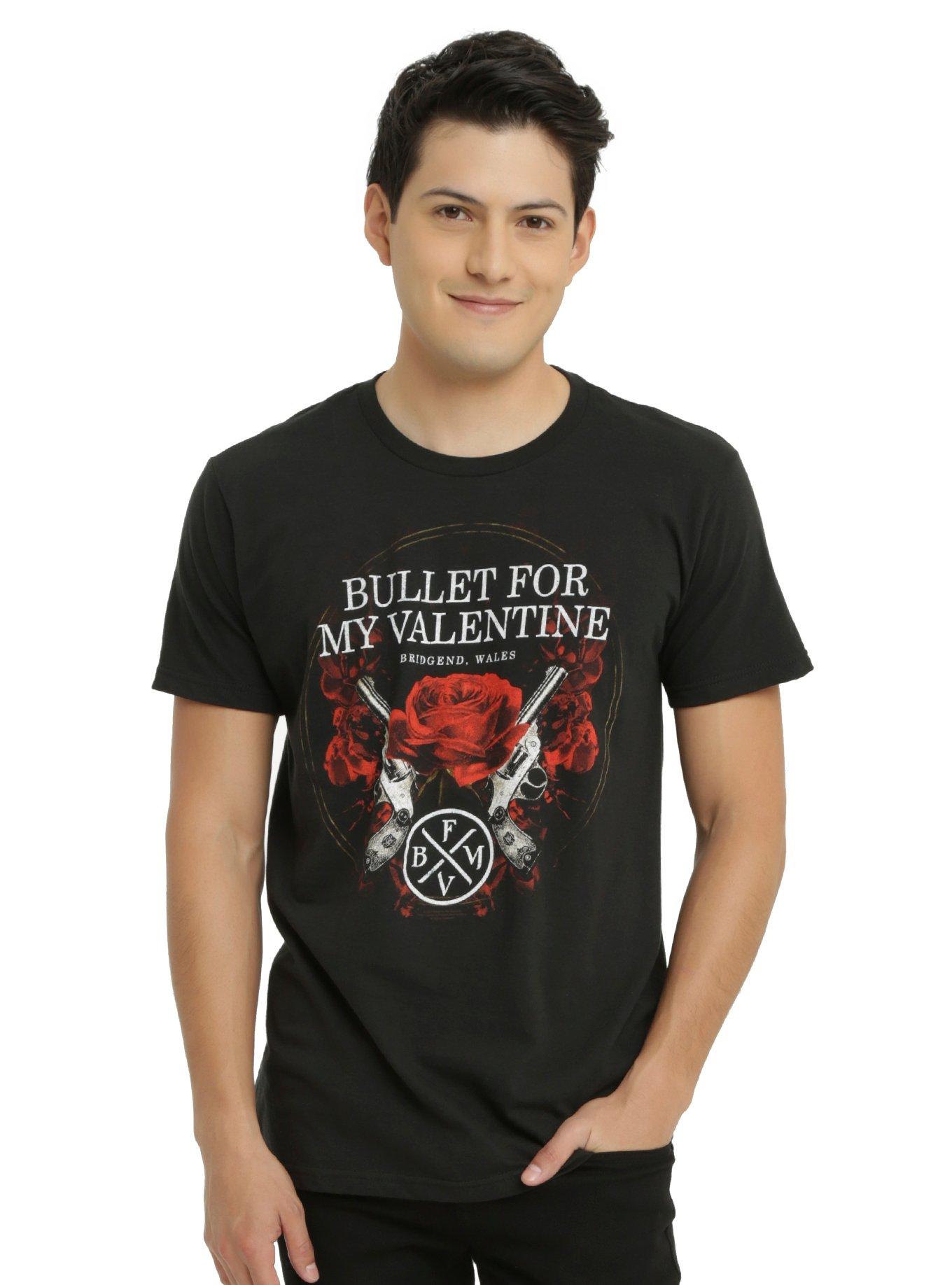 Bullet For My Valentine Roses & Pistols Logo T-Shirt | Hot Topic