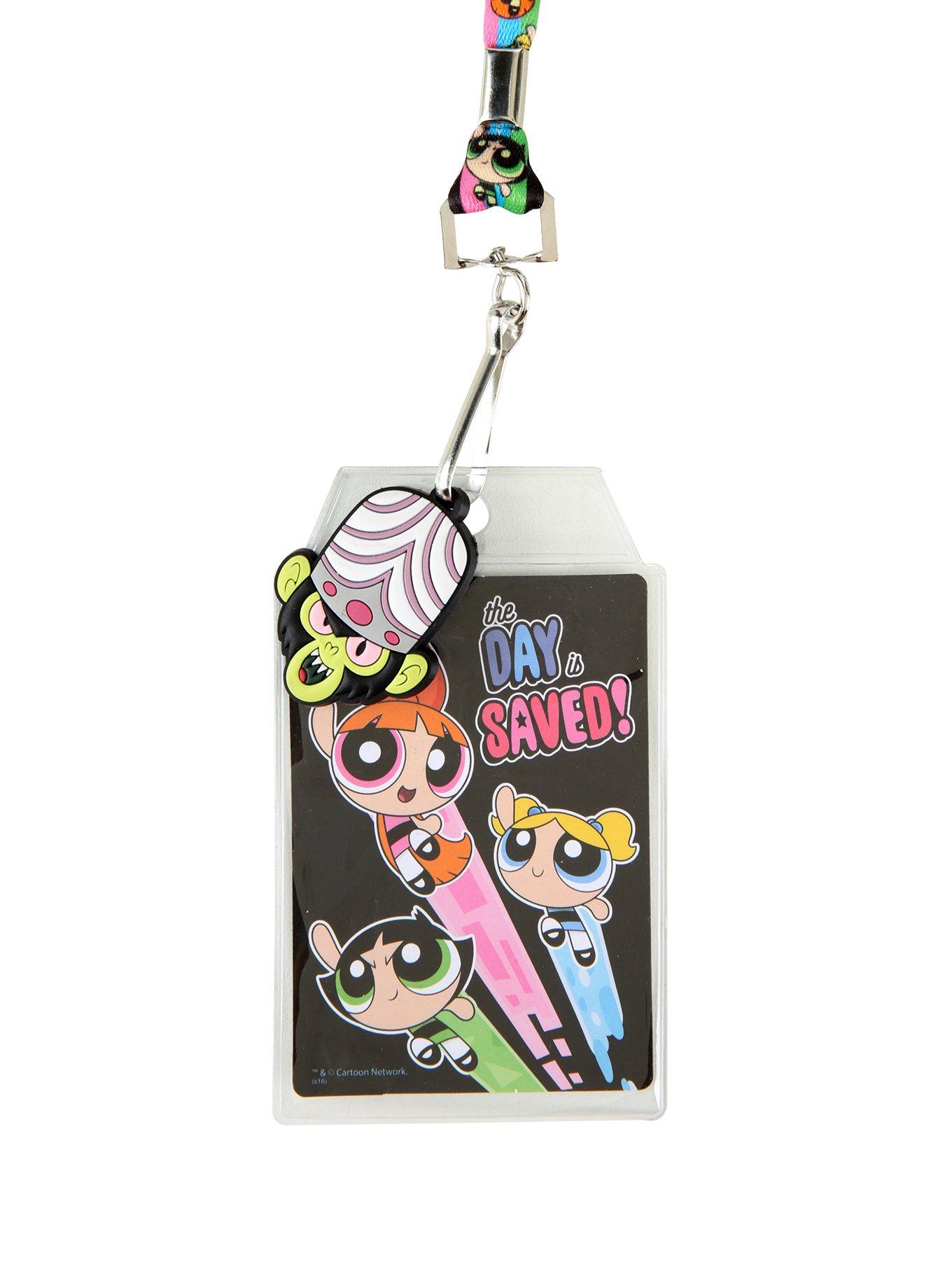 Powerpuff Girls Repeat Design Lanyard ID Holder Keychain 