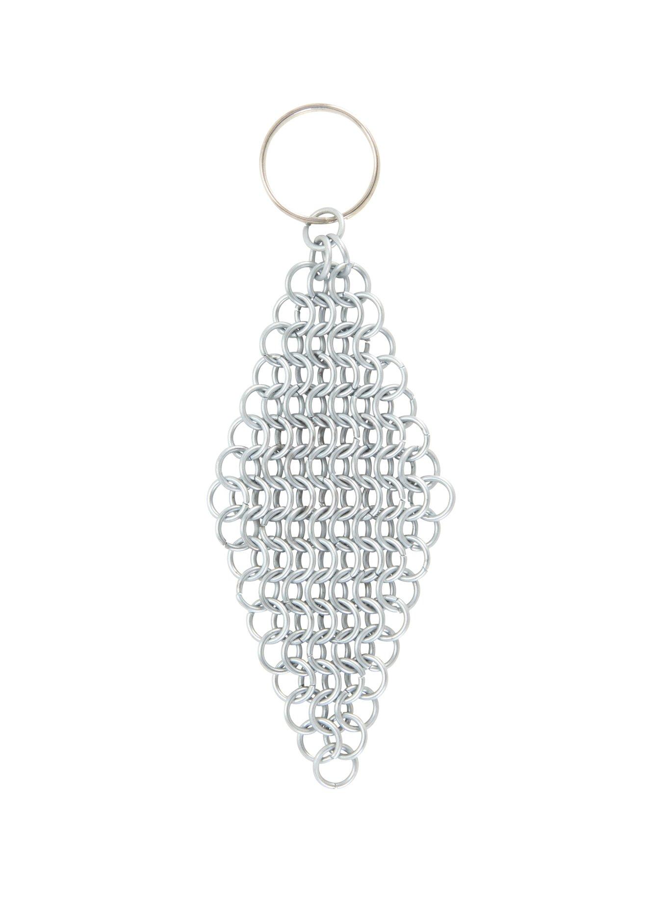 Chainmail Diamond Design Key Chain, , hi-res