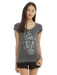 The Little Prince Stars Will Be Out Burnout Girls T-Shirt, BLACK, hi-res