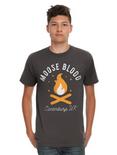 Moose Blood Campfire Logo T-Shirt, CHARCOAL, hi-res