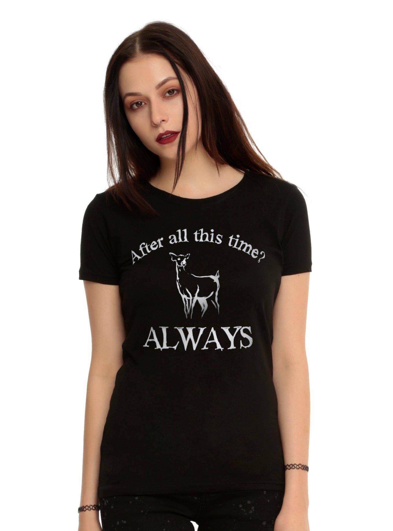 Harry Potter Always Doe Girls T-Shirt, BLACK, hi-res