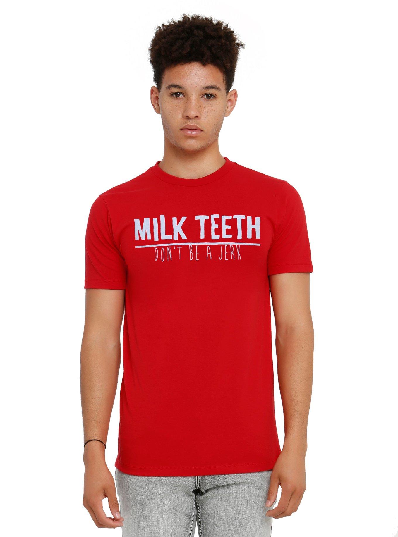 Milk Teeth Don't Be A Jerk T-Shirt, BURGUNDY, hi-res