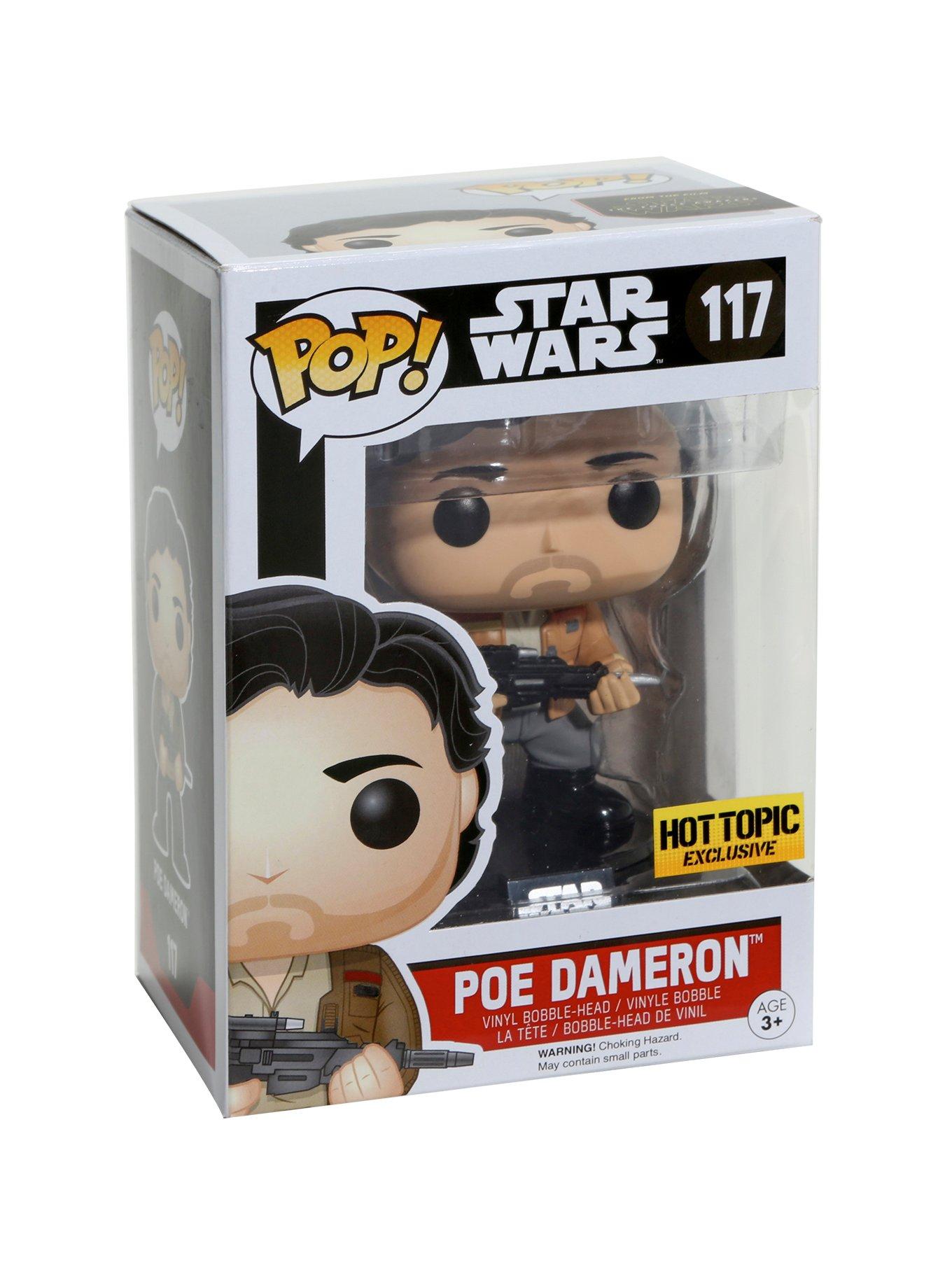 Funko Star Wars: The Force Awakens Pop! Poe Dameron Vinyl Bobble-Head Hot Topic Exclusive, , hi-res