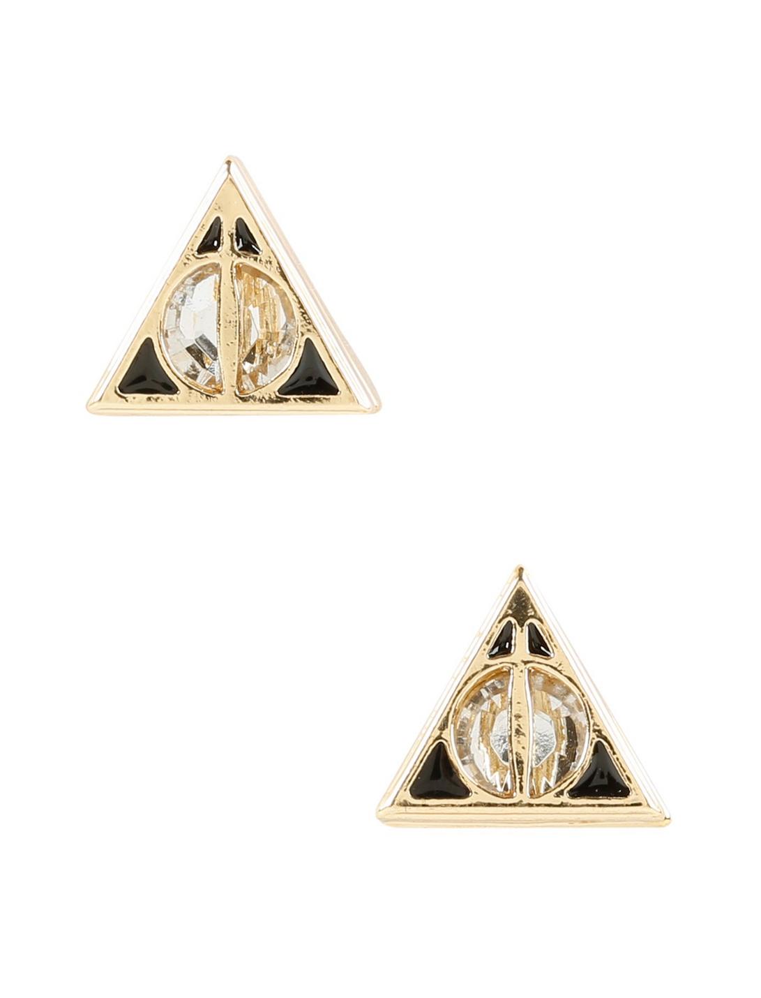 Harry Potter Deathly Hallows Stud Earrings, , hi-res