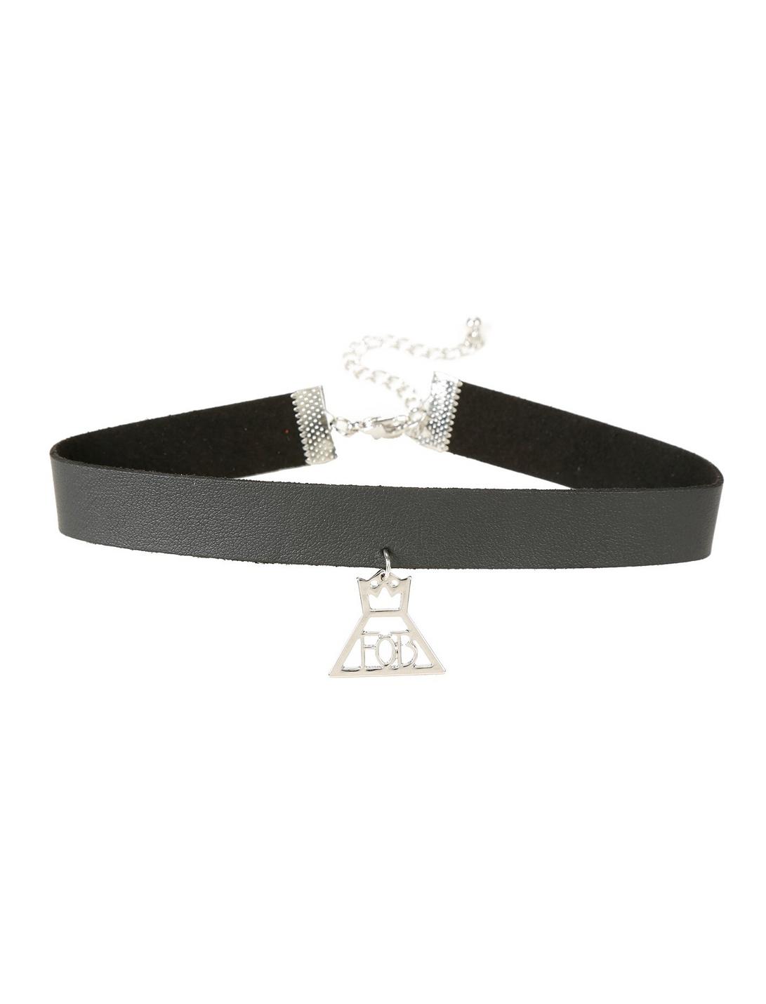 Fall Out Boy FOB Faux Leather Choker, , hi-res