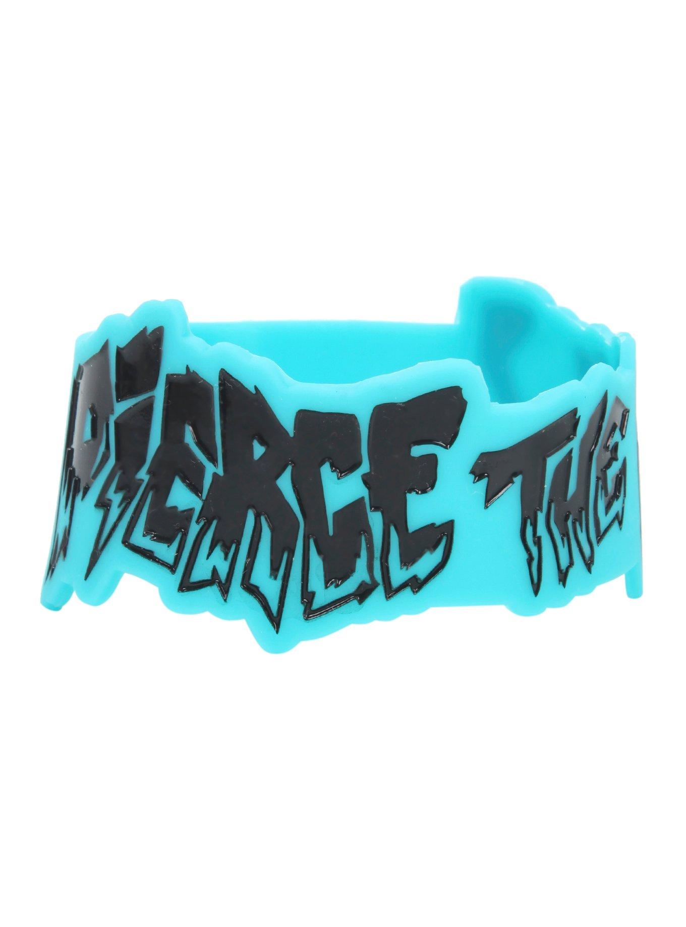 Pierce The Veil Die-Cut Logo Rubber Bracelet, , hi-res