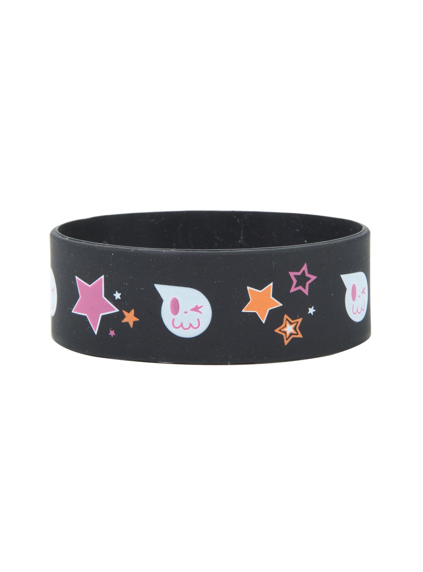 Soul Eater Not! Skull & Star Rubber Bracelet, , hi-res