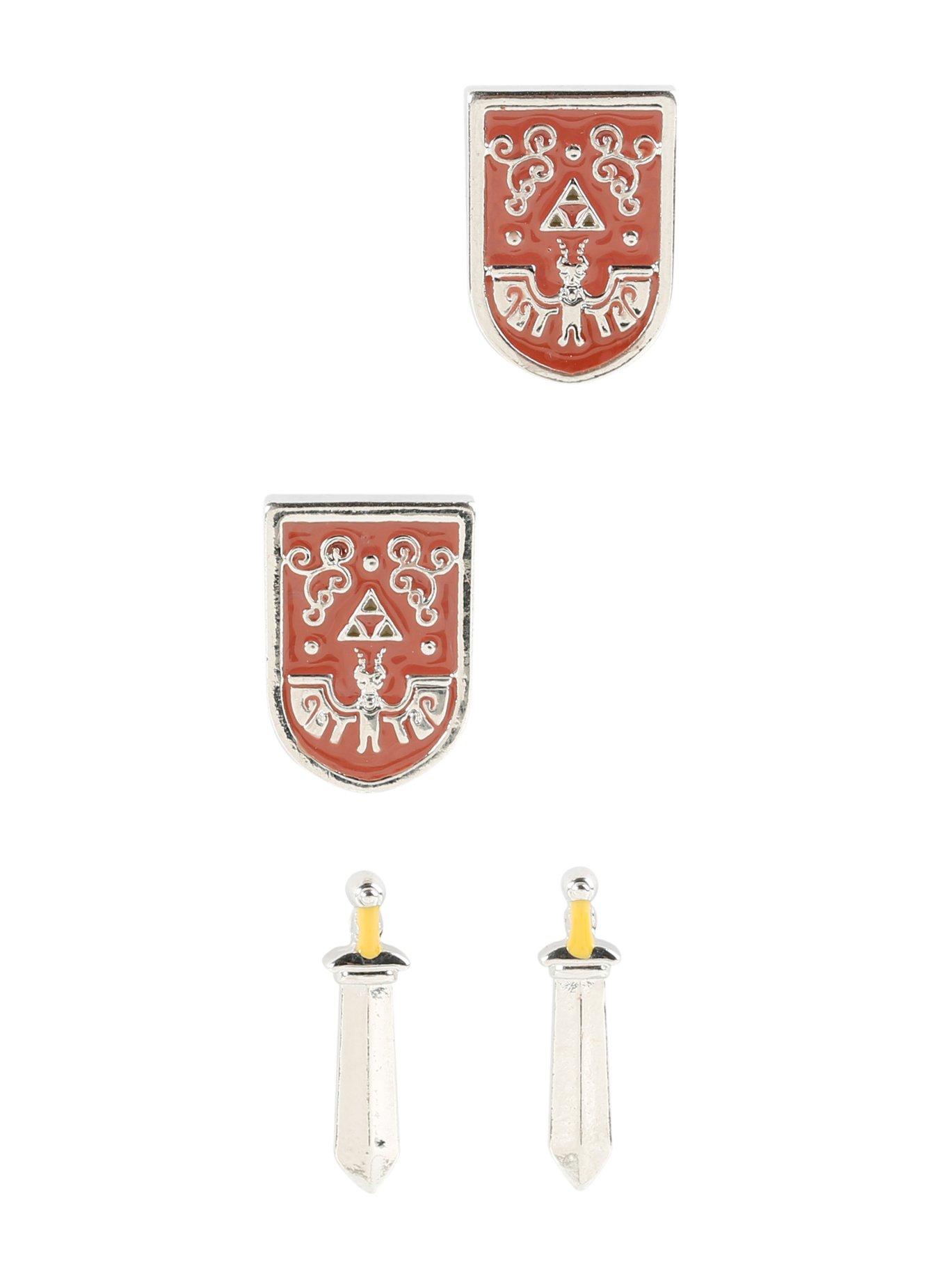Nintendo The Legend Of Zelda Hero&rsquo;s Shield Earring Set, , hi-res