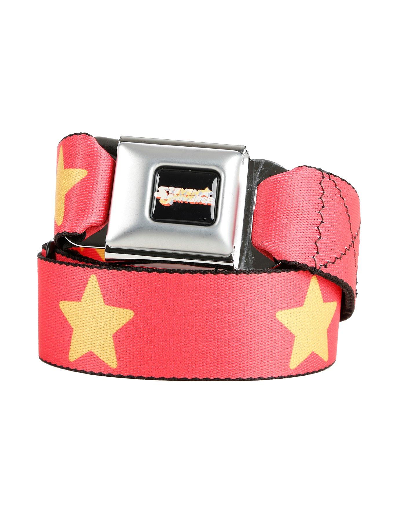 Hot Topic Black & Red Star Seatbelt Belt
