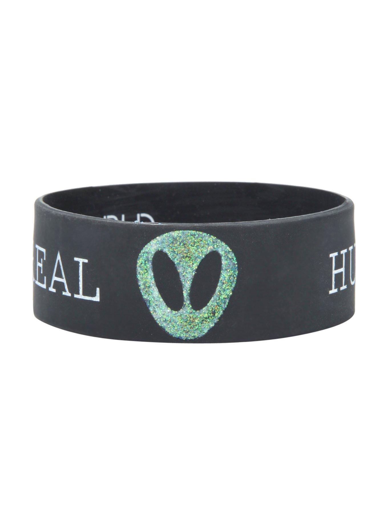 Humans Aren't Real Rubber Bracelet, , hi-res