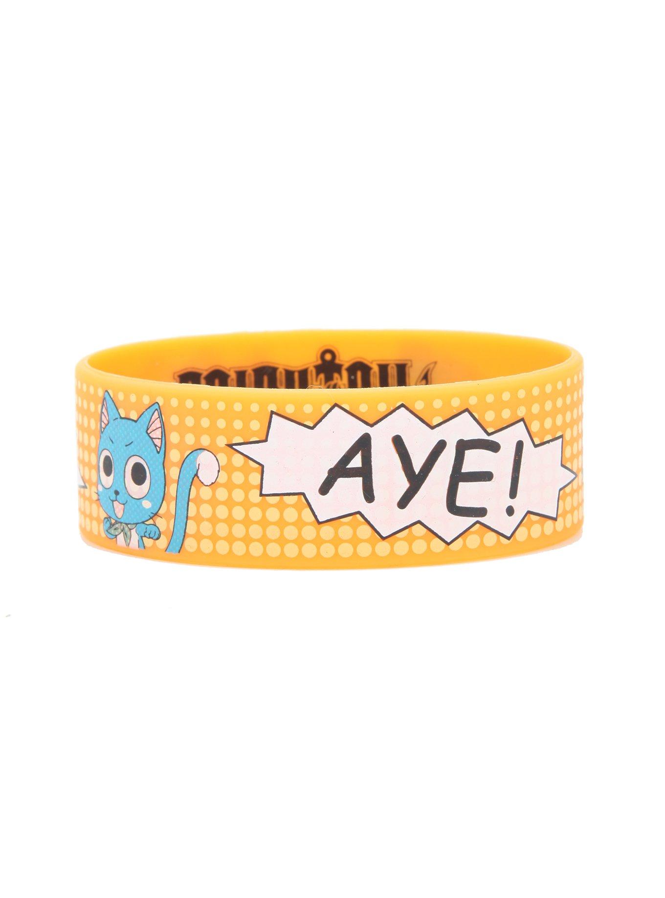 Fairy Tail Happy Aye! Rubber Bracelet, , hi-res
