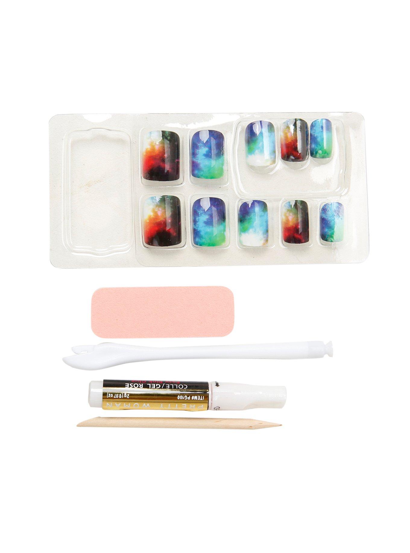 Watercolor Press-On Nails, , hi-res