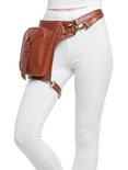 Brown Faux Leather Thigh Holster Bag, , hi-res