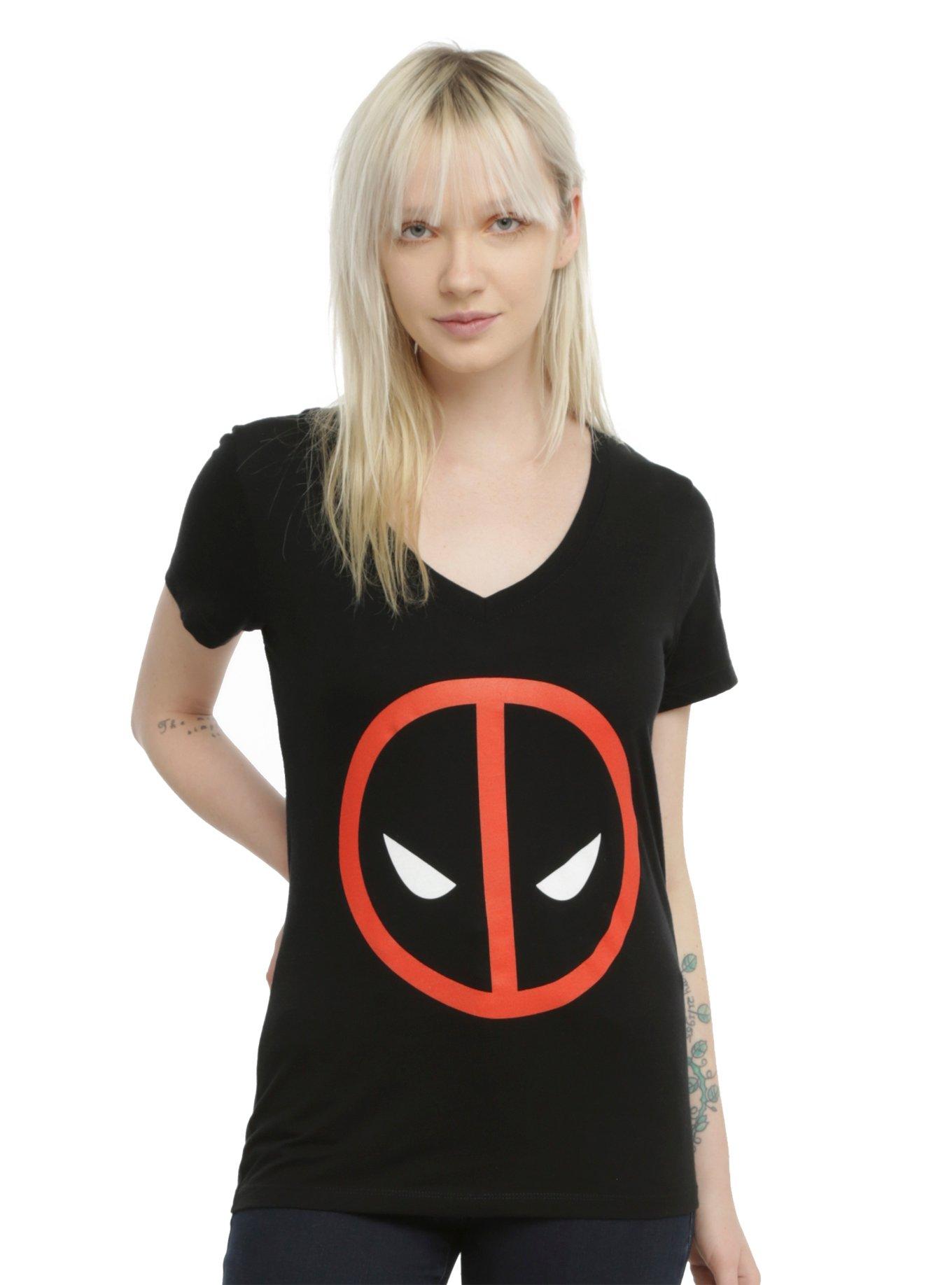 Marvel Deadpool Logo Girls T-Shirt, BLACK, hi-res