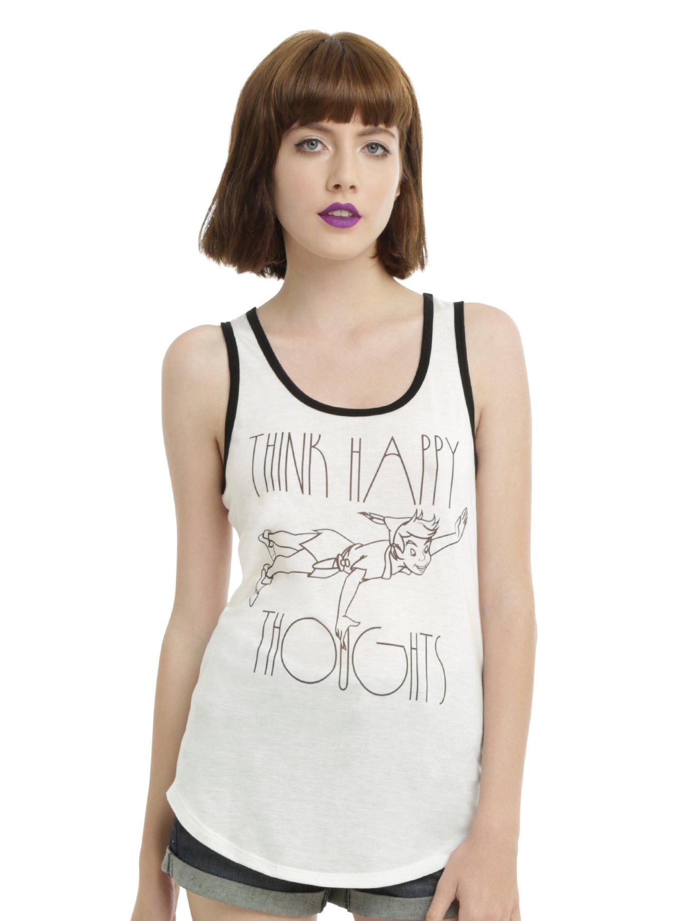 Disney Peter Pan Happy Thoughts Girls Ringer Tank Top | Hot Topic