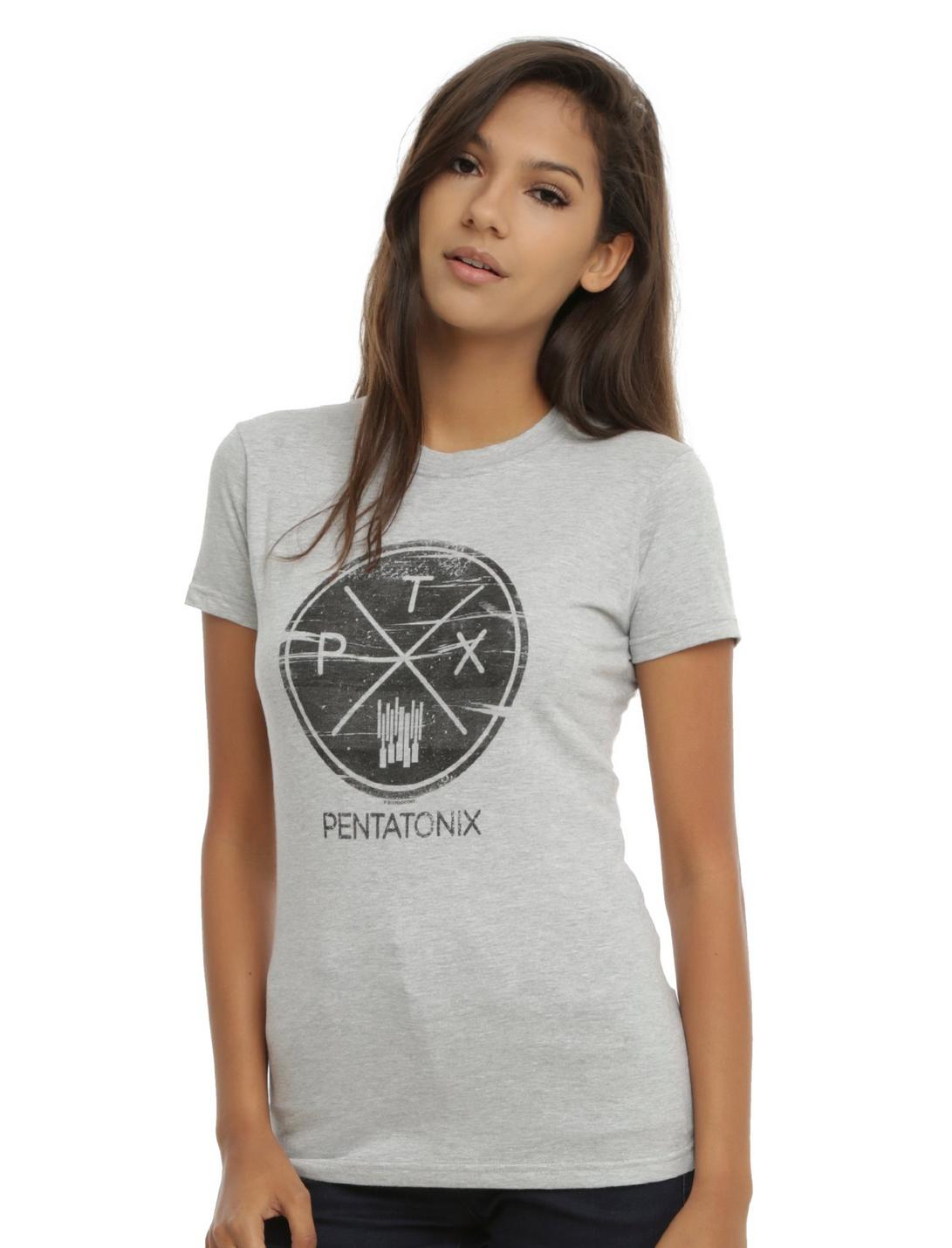 Pentatonix Circle Logo Girls T-Shirt, HEATHER GREY, hi-res