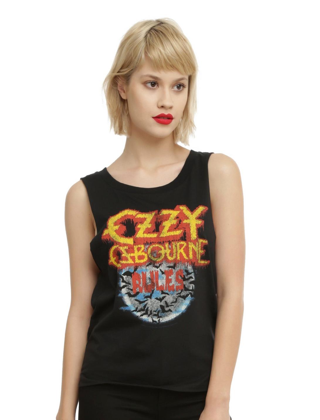 Ozzy Osbourne Rules Girls Muscle Top, , hi-res