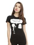 Hello From The Other Side Girls T-Shirt, BLACK, hi-res