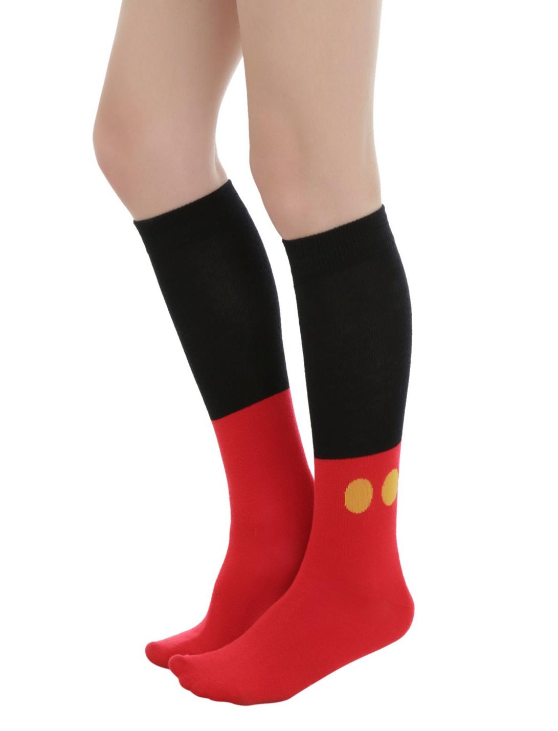 Disney Mickey Mouse Cosplay Knee-High Socks, , hi-res