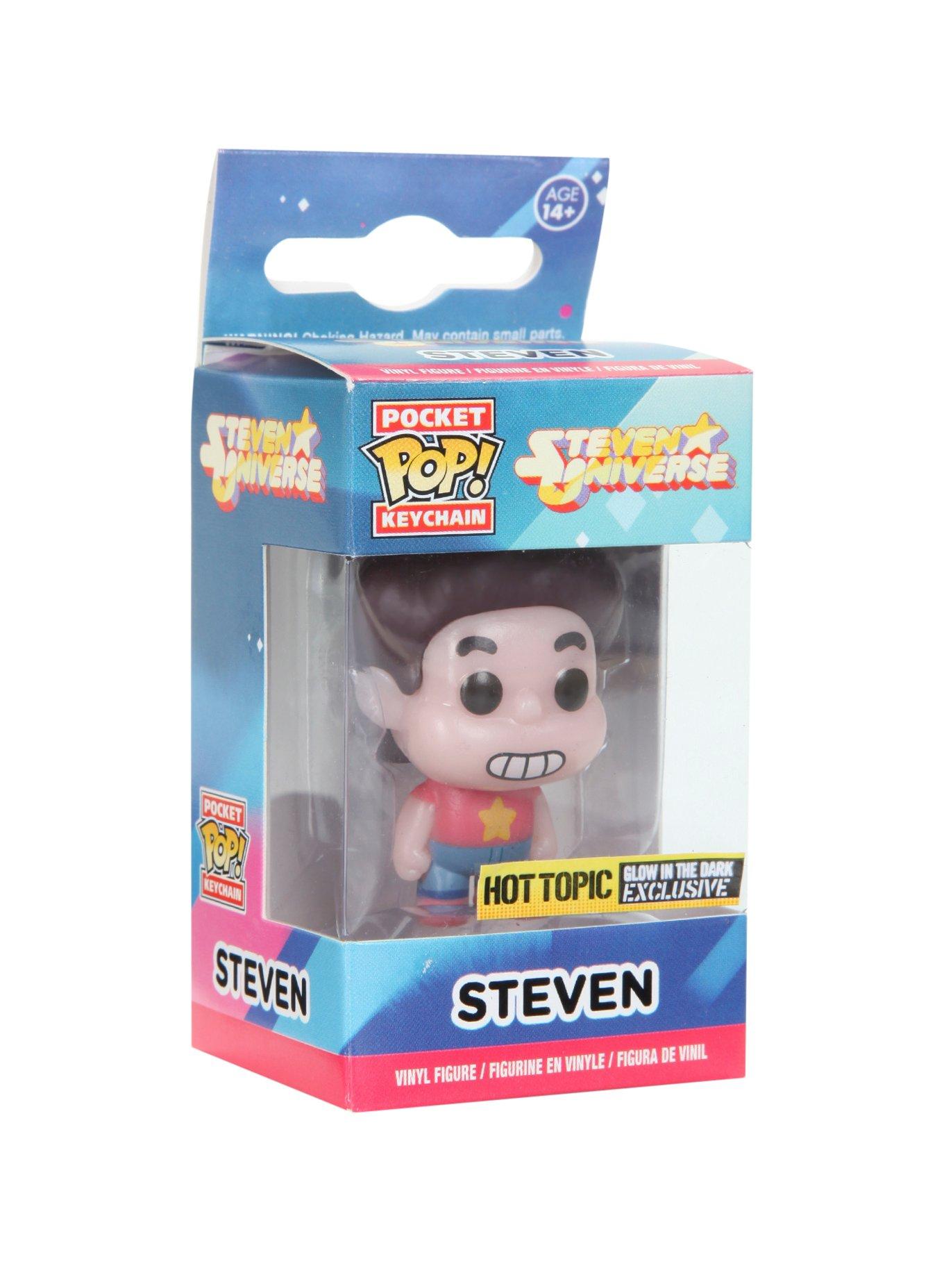 Funko Steven Universe Pocket Pop! Steven Glow-In-The-Dark Key Chain Hot Topic Exclusive, , hi-res