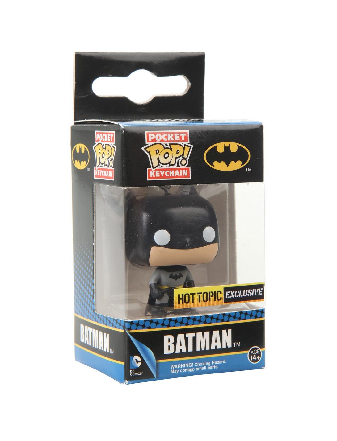 Funko DC Comics Pocket Pop! Batman (Black Suit) Key Chain Hot Topic Exclusive, , hi-res