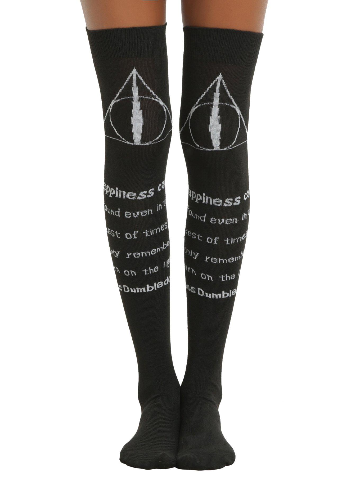 Harry Potter Stories Live Forever Over-The-Knee Socks, , hi-res