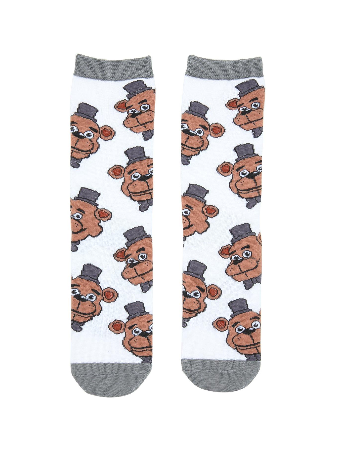 Five Nights At Freddy's Freddy Allover Crew Socks, , hi-res